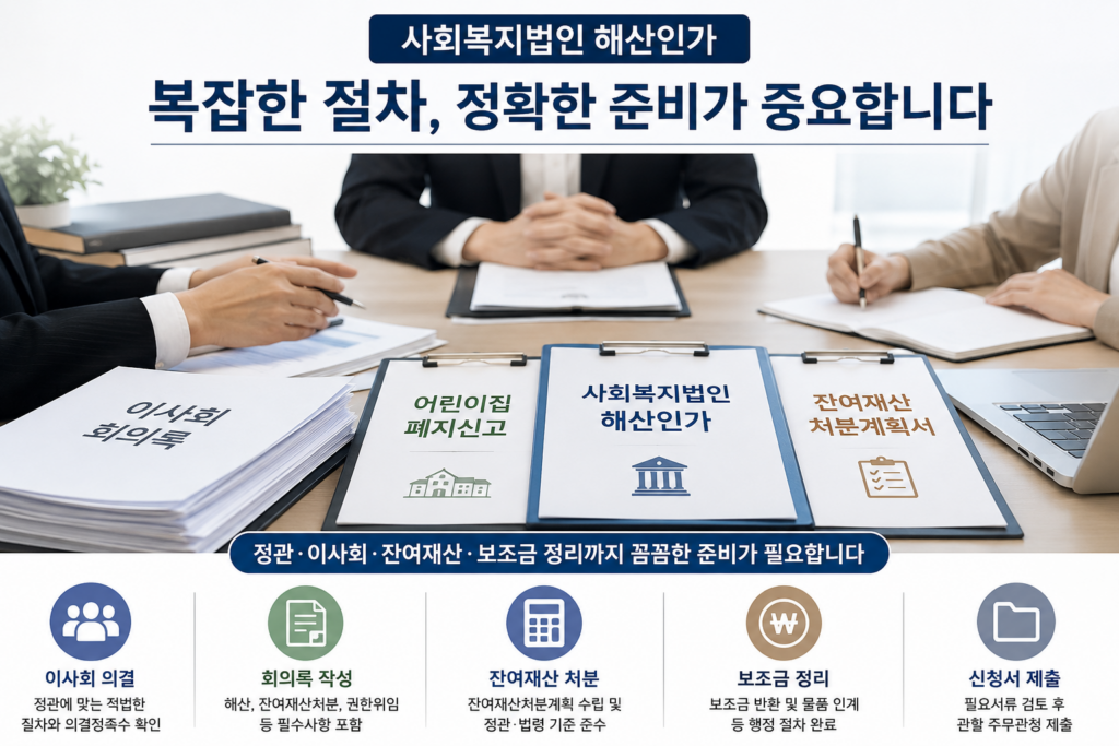 사회복지법인 해산인가